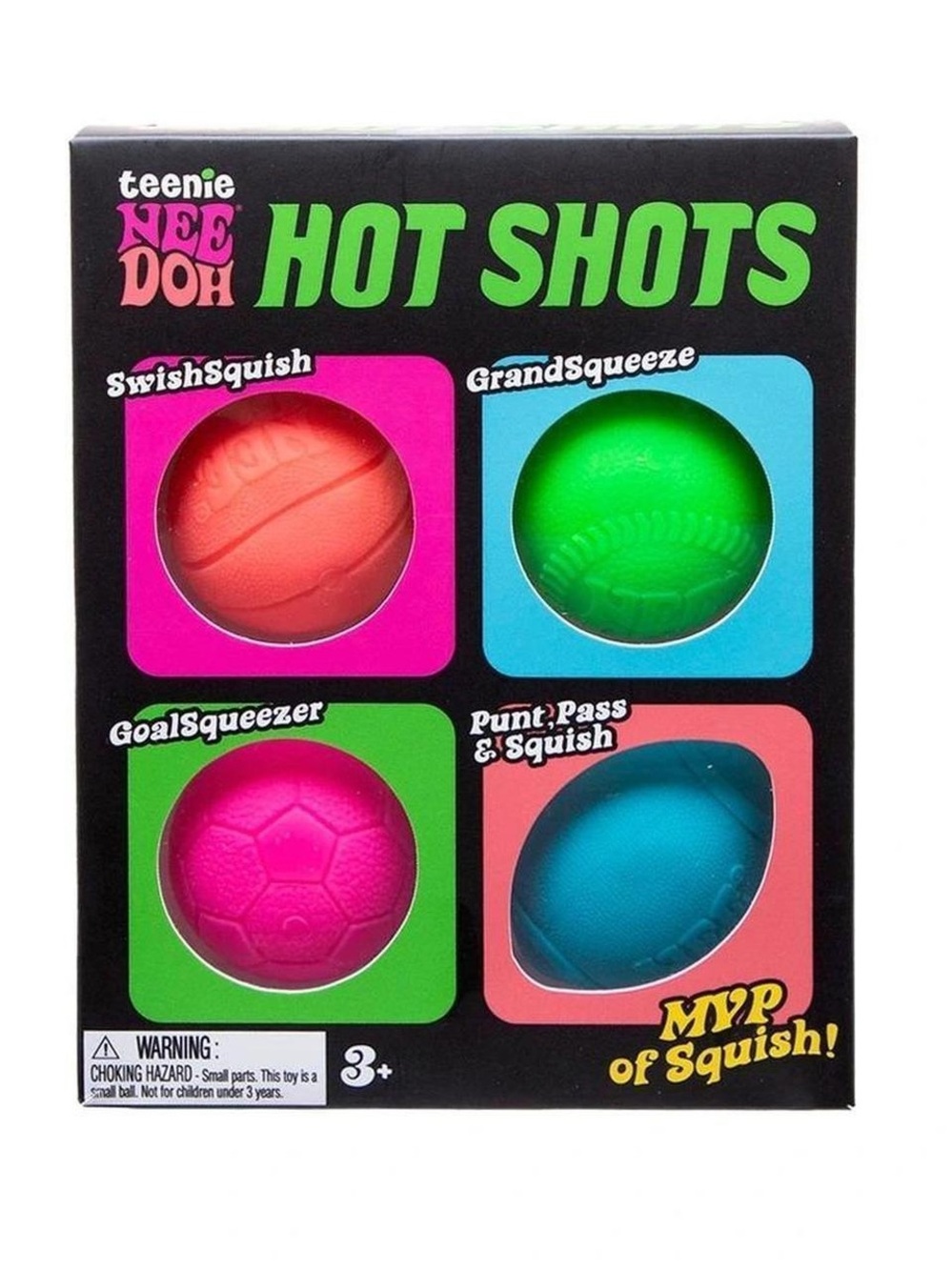 Hot Shots Kids Sports Squeeze Ball Set - Bright Multi-Color